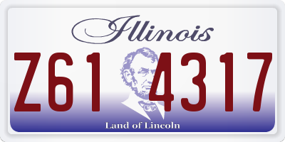 IL license plate Z614317