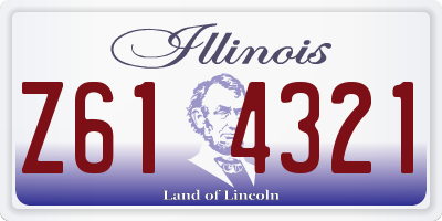 IL license plate Z614321