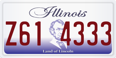 IL license plate Z614333