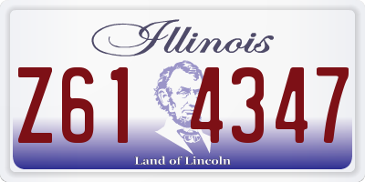 IL license plate Z614347