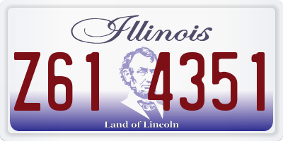 IL license plate Z614351