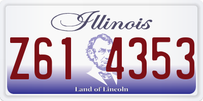 IL license plate Z614353