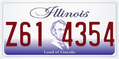 IL license plate Z614354