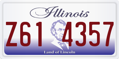 IL license plate Z614357