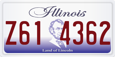 IL license plate Z614362