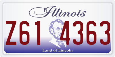 IL license plate Z614363