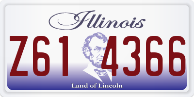 IL license plate Z614366