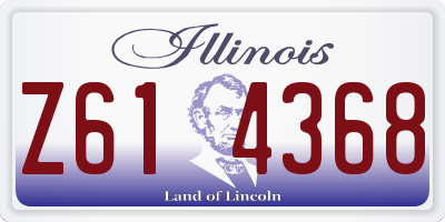 IL license plate Z614368