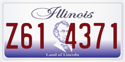 IL license plate Z614371