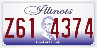 IL license plate Z614374