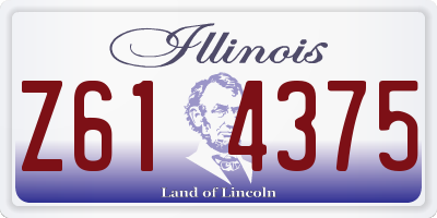 IL license plate Z614375