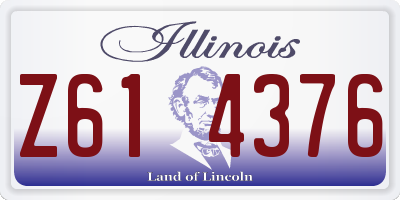 IL license plate Z614376