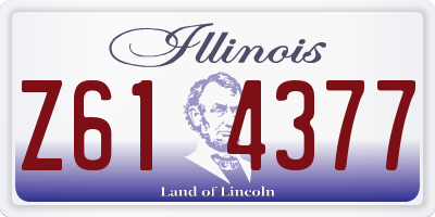 IL license plate Z614377