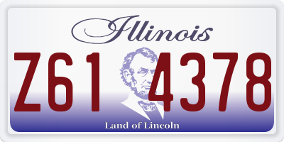 IL license plate Z614378