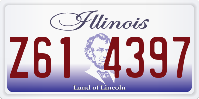 IL license plate Z614397