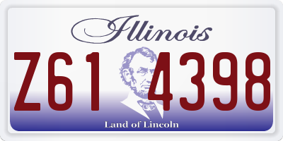 IL license plate Z614398