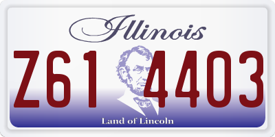 IL license plate Z614403