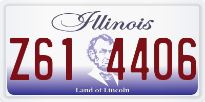 IL license plate Z614406