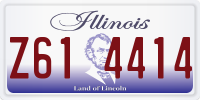 IL license plate Z614414