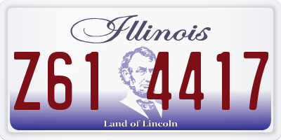 IL license plate Z614417