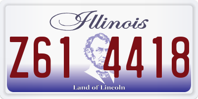 IL license plate Z614418