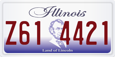 IL license plate Z614421