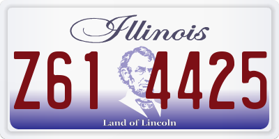 IL license plate Z614425