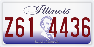 IL license plate Z614436