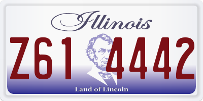 IL license plate Z614442