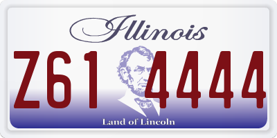 IL license plate Z614444