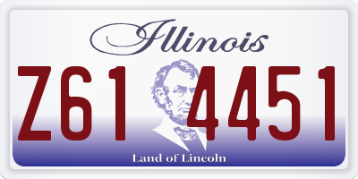 IL license plate Z614451