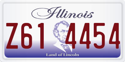 IL license plate Z614454