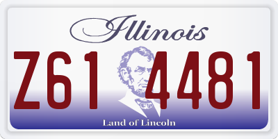 IL license plate Z614481