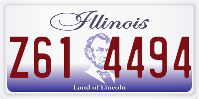 IL license plate Z614494