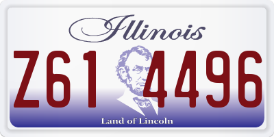 IL license plate Z614496