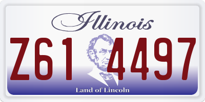 IL license plate Z614497