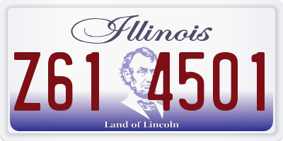 IL license plate Z614501