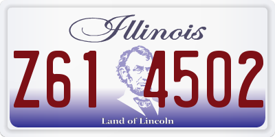 IL license plate Z614502