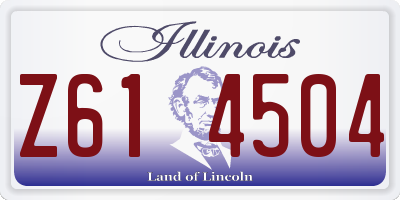 IL license plate Z614504