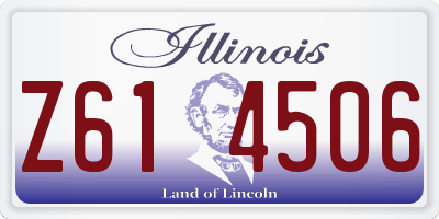IL license plate Z614506