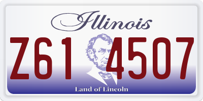 IL license plate Z614507