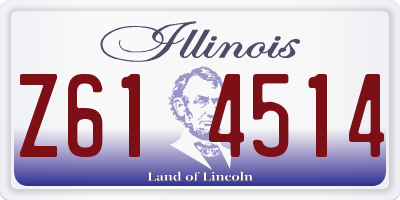IL license plate Z614514