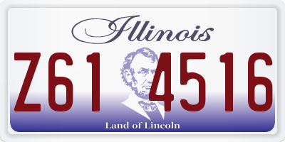 IL license plate Z614516