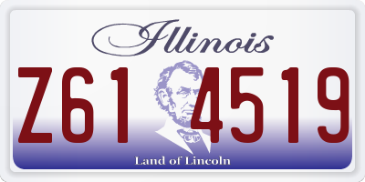 IL license plate Z614519