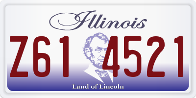 IL license plate Z614521