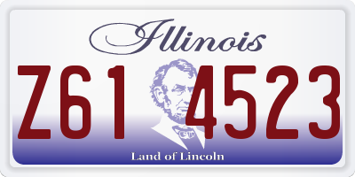 IL license plate Z614523