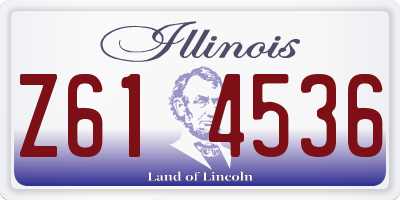 IL license plate Z614536