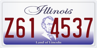 IL license plate Z614537