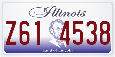 IL license plate Z614538
