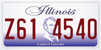 IL license plate Z614540